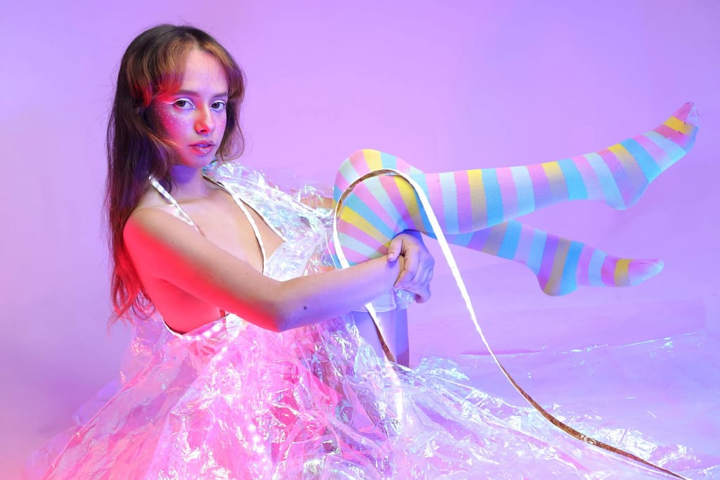 LilyLille is dressed up in her cosplay pixie outfit